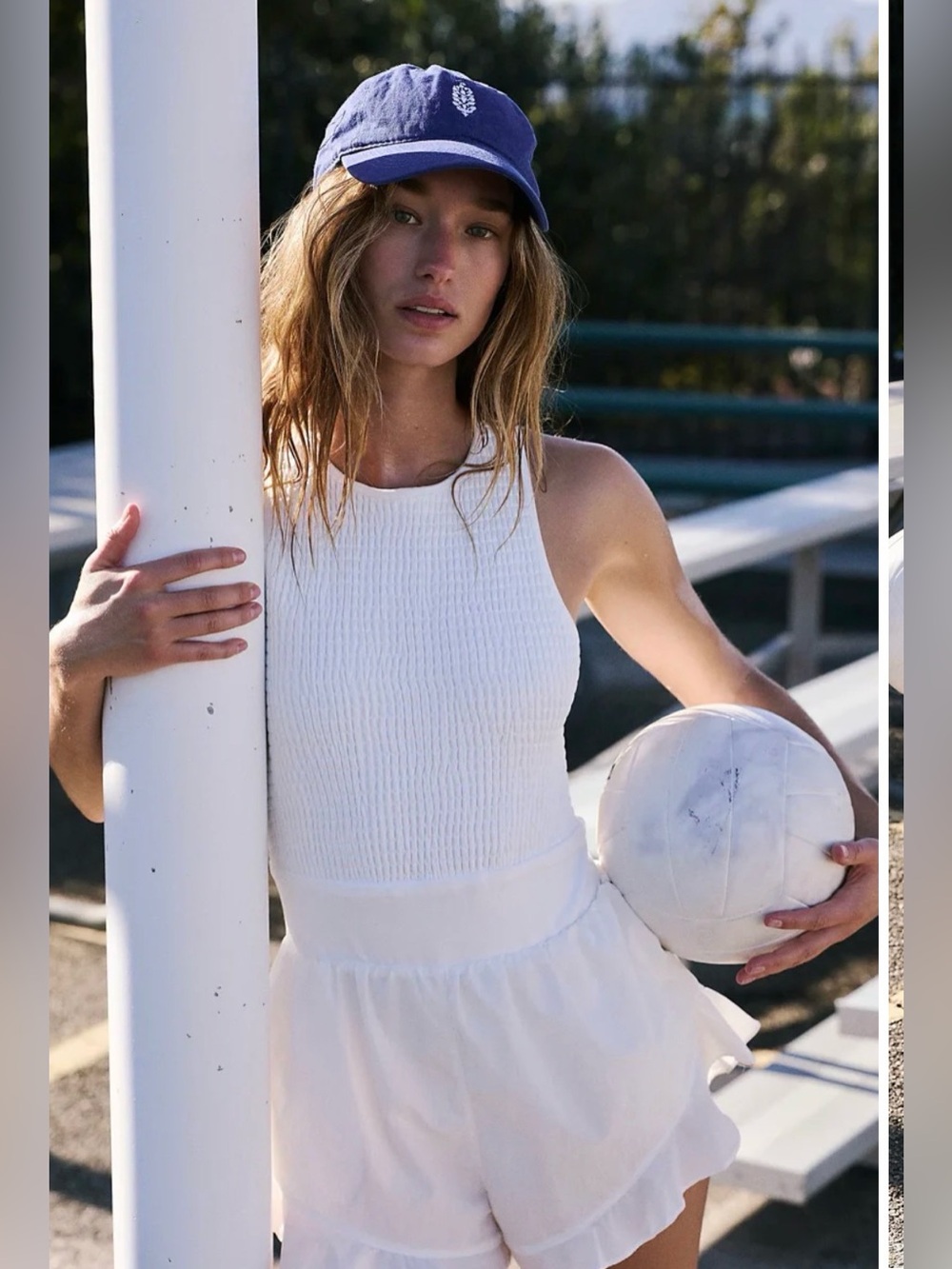 Free People Athletic White Romper